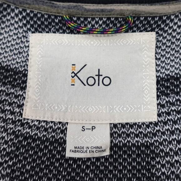 KOTO Cardigan Mens Small Black Tribal Print Southwestern Cowboy Festival Retro - Picture 2 of 13